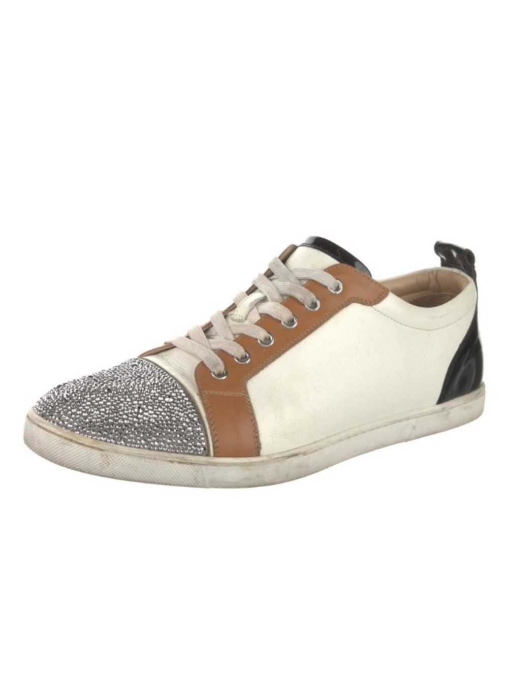 Christian Louboutin color block low-Top Sneaker with Embellished Toe 45